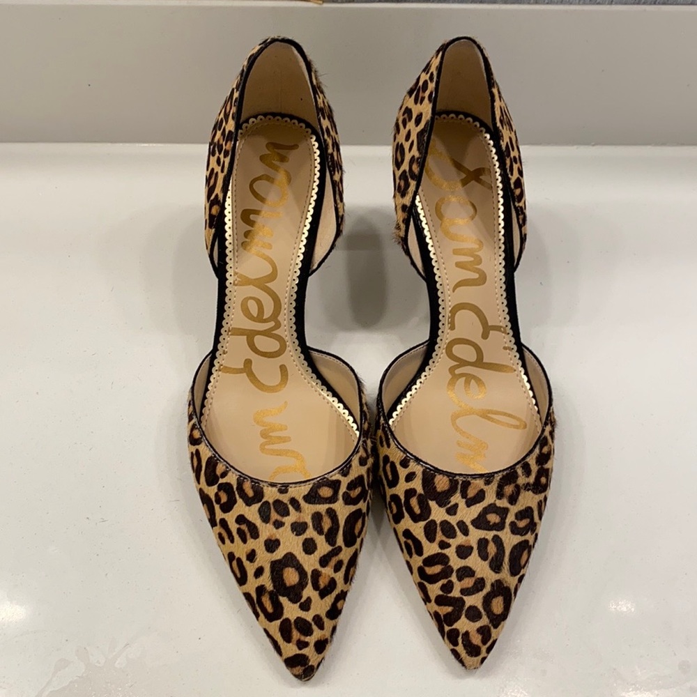 Sam Edelman Leopard Print Furry Heels
